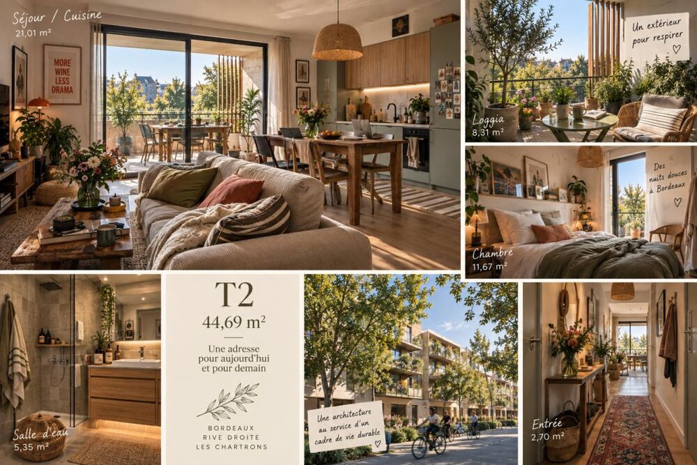 Vente Appartement T2 avec extérieur au cœur des Chartrons – Un appartement pensé pour la vie bordelaise Bordeaux