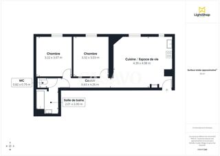  Appartement � vendre 3 pi�ces 50 m�