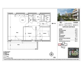  Appartement  vendre 3 pices 63 m