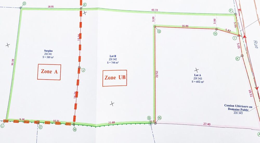 Vente Terrain Terrain à bâtir proche toutes commodités 602 m² - Vernantes (49390) Vernantes