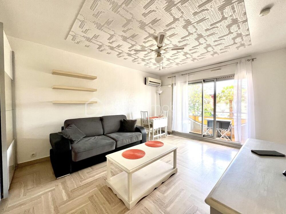 STUDIO À VENDRE À MANDELIEU-LA-NAPOULE  TERRASSE  PISCINE  CLIMATISATION  CAVE