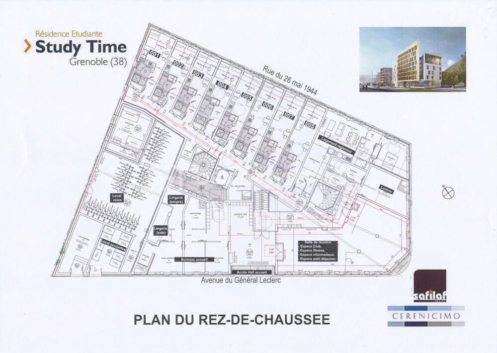 Studio loué dans résidence étudiante  Avenue du Général Leclerc, Saint-Martin-le-Vinoux