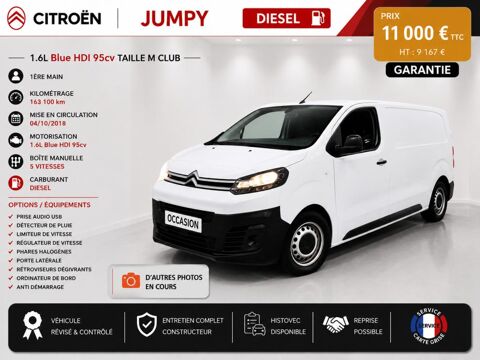 Citro&euml;n Jumpy 1&deg; Main / 1.6L B HDI 95cv Pack CLUB Taille M CLIM/REGUL/LIMI 2019 occasion Abbecourt 60430