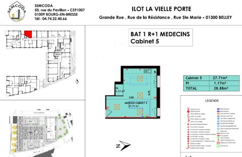 BELLEY - Cabinet M&eacute;dical - Vieille Porte 508 01000 Belley