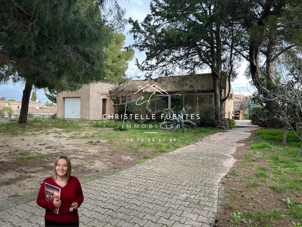 HÉRAULT - POUSSAN (34560) -MAISON T3/4 - 75 M² -GARAGE - PISCINE COUVERTE - GRAND TERRAIN DIVISIBLE ? À RÉNOVER