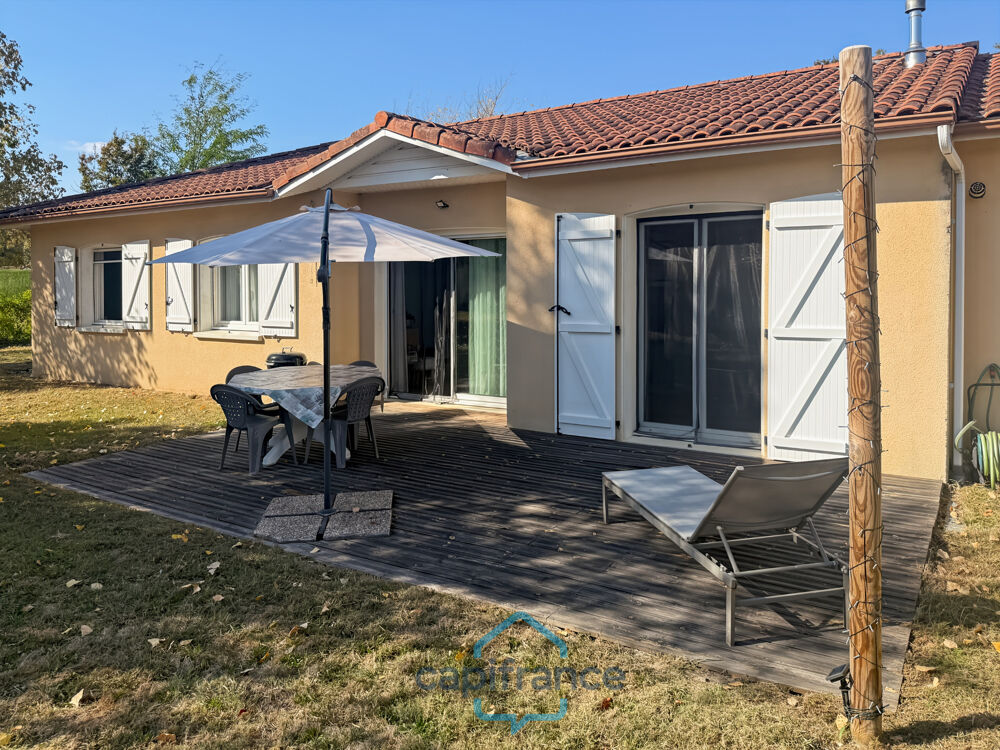 Dpt Landes (40), à vendre CAZERES SUR L'ADOUR Maison contemporaine T4 de 88 m² habitables en plain pied + garage de 20 m² sur 63