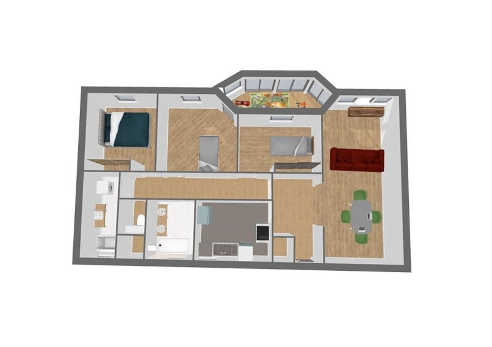 Appartement à vendre 4 pièces avec loggia fermée, cave et parking en sous sol ASNIERES SUR SEINE (92)