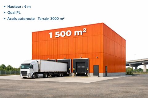 Local/bureau &agrave; vendre proche de VILLEFRANCHE SUR SAONE (69)   1 500 m2 Avec une hauteur de + de 6 m + quai 1600000 69400 Gleize