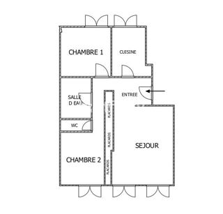  Appartement à vendre 3 pièces 55 m²