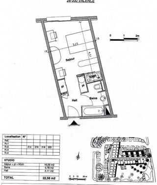  Appartement � vendre 1 pi�ce 22 m�