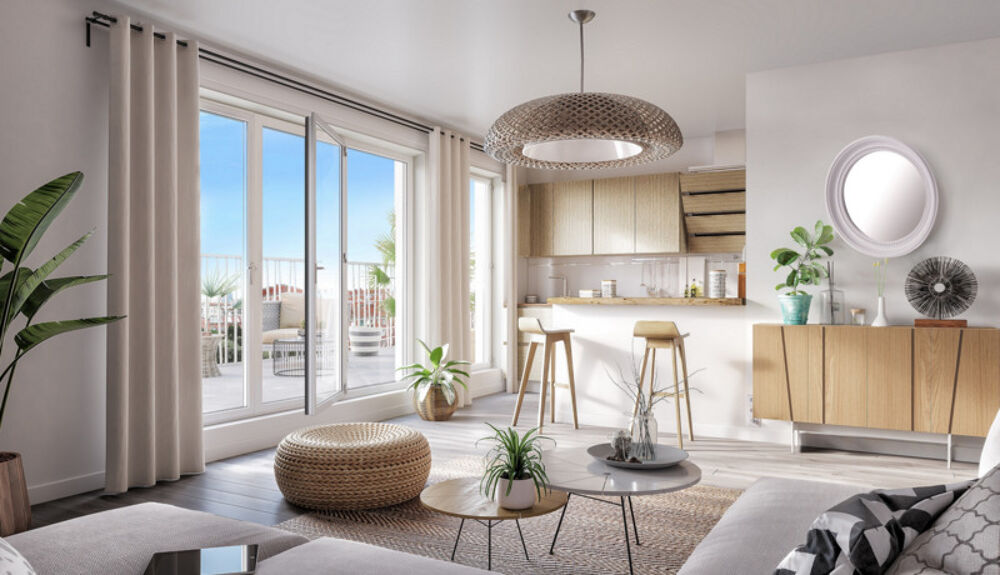 appartement T2 neuf à vendre ASNIERES SUR SEINE (92), surface hab. 38.46 m2 + balcon 5.04 m2 + park s-sol