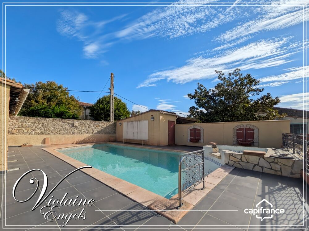 Grande maison familiale avec dépendances, piscine et vaste atelier à Pépieux (Aude  Minervois)