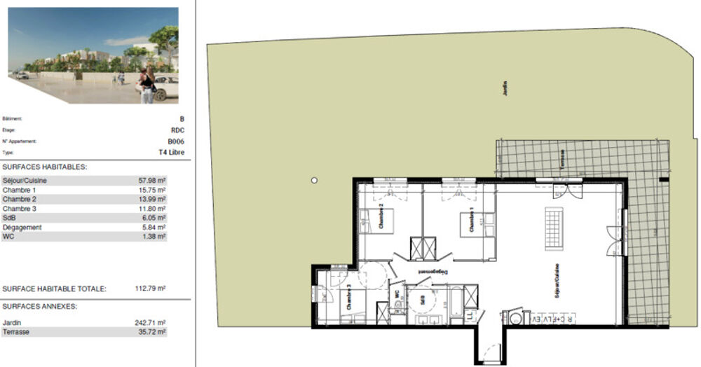 Appartement à vendre 4 pièces à FRONTIGNAN (34)