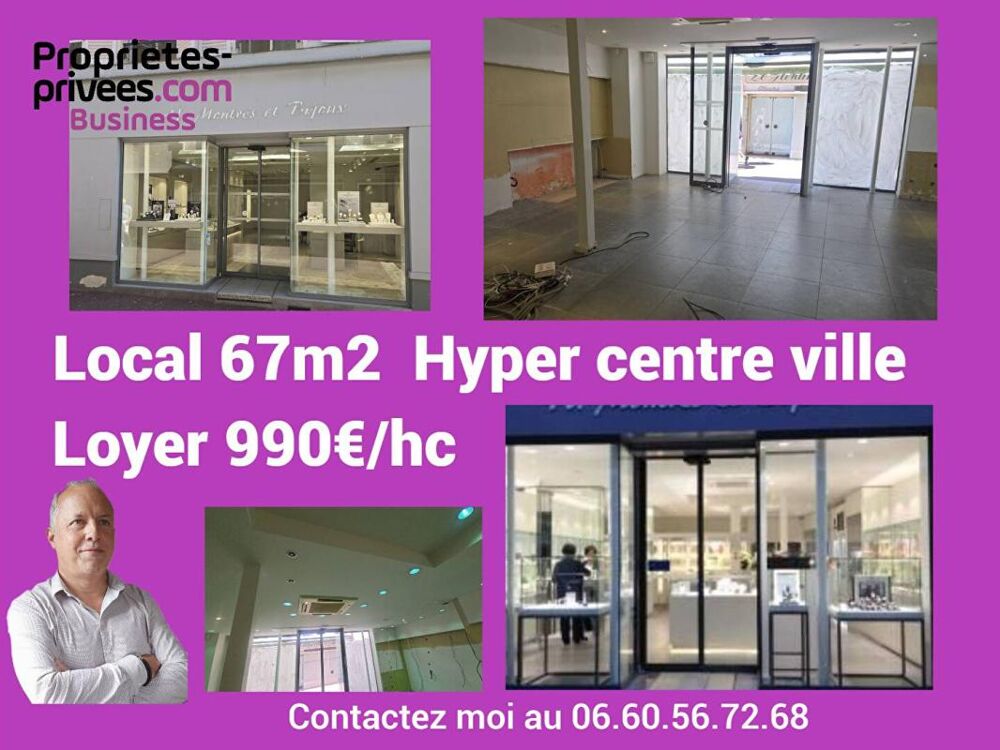   28100 DREUX - LOCATION LOCAL COMMERCIAL 67 M² , Hyper centre Ville 