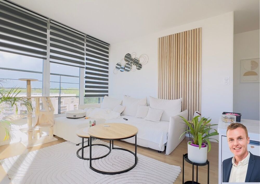 Quimper, quartier Kerfeunteun  Appartement de type 2 situé au dernier étage, dune surface habitable de 46 m²  Terrasse  Park