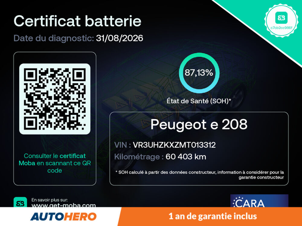208 Electrique 50 kWh GT 136 ch 2021 occasion 92130 Issy-les-Moulineaux