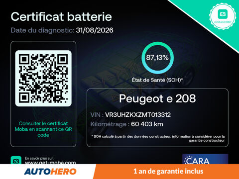 208 Electrique 50 kWh GT 136 ch 2021 occasion 92130 Issy-les-Moulineaux