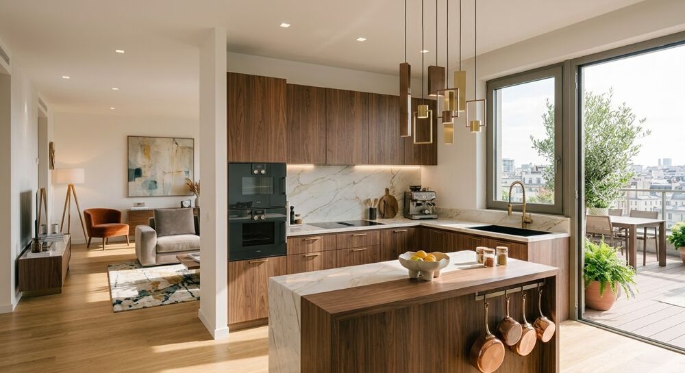 Vente Appartement - GRAND T4 EN DUPLEX en ETAGE ELEVÉ avec TERRASSE orienté PLEIN OUEST avec CAVE, PROCHE MÉTRO 14 - Paris 17