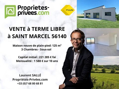   Maison neuve RE 2020 de plain-pied 125 m²  - 3 chambres - Sous-sol - Terrain 2 020 m² - Maison - 5 pièce(s) - 125 m²