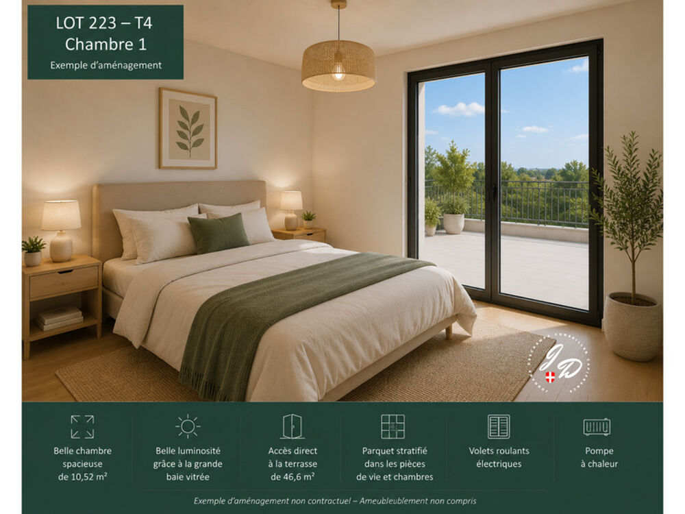 Vente Appartement ENTRELACS (ALBENS) – APPARTEMENT T4 NEUF AVEC TERRASSE DE 46,60 M², GARAGE ET PARKING Albens