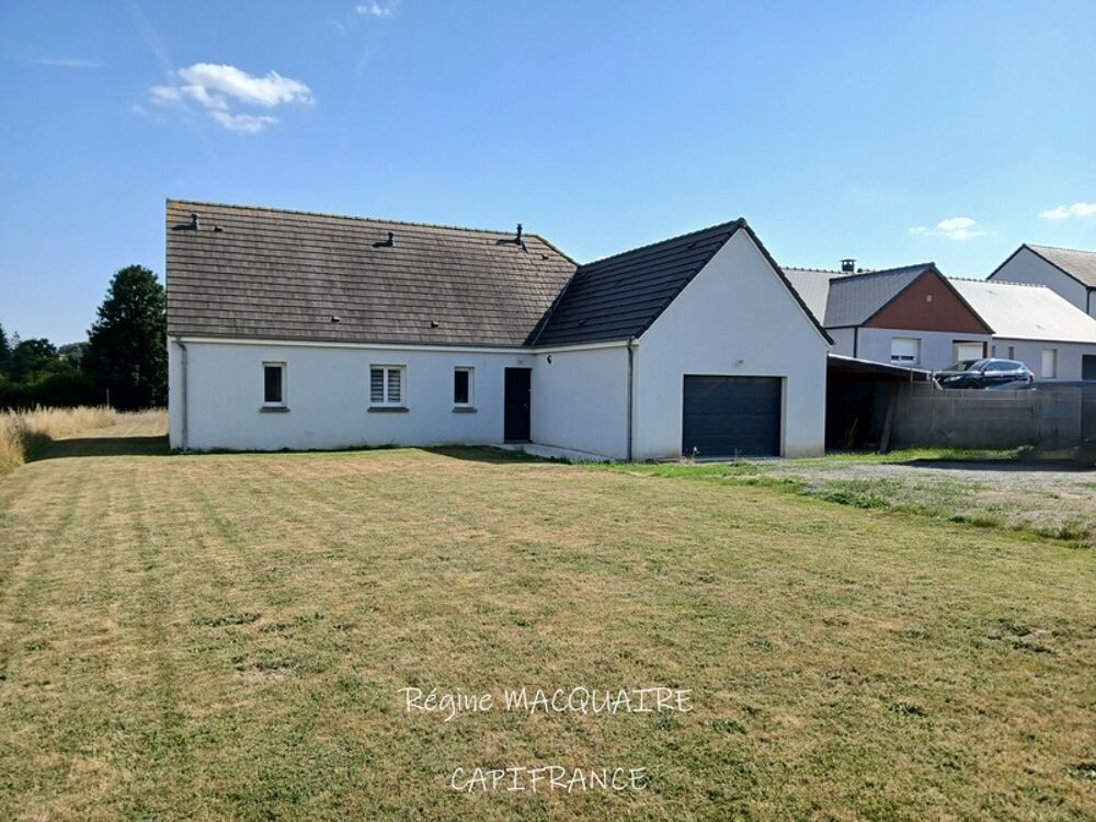 À vendre  Pavillon récent de plain-pied (RT2012) : 4 pièces, 3 chambres, 1 259 m² de terrain, 44 m² de combles aménageables  V