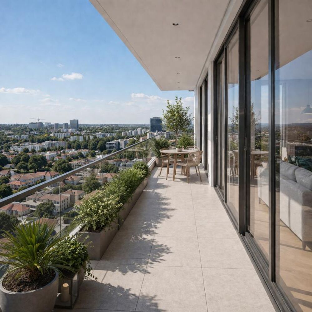 4 pièces en étage élevé  grand balcon - Sud-Ouest -Ligne 13 à pied - Parking