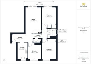  Appartement � vendre 4 pi�ces 83 m�