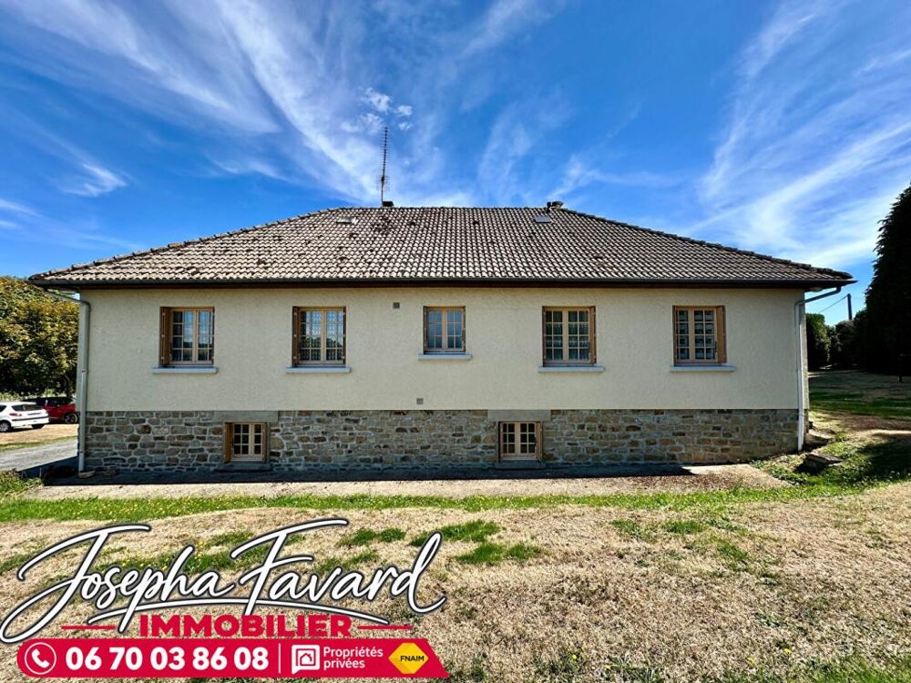 Vente Maison Esprit ferme sur 6,3 ha : 3 bâtiments agricoles de 425 m² et maison de 134 m² sur sous-sol Treignac