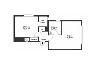  Appartement à vendre 2 pièces 60 m²
