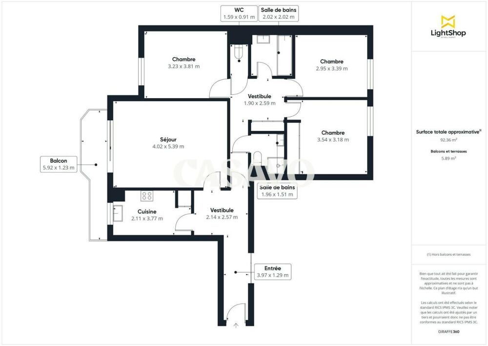 Vente Appartement Vente Appartement 4 pièces de 92m² - 75020 Paris Paris 20