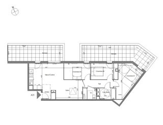  Appartement � vendre 4 pi�ces 83 m�