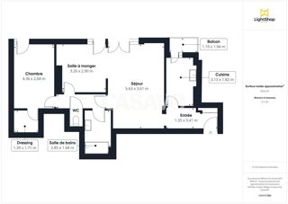  Appartement � vendre 3 pi�ces 62 m�