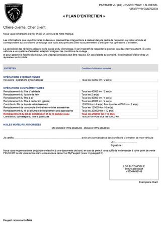 Partner 1&deg; Main / 1.5L BLUE HDI 100cv de 2022 version CABINE APPROFO 2022 occasion 60430 Abbecourt