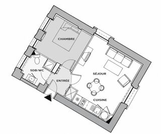  Appartement à louer 2 pièces 39 m²
