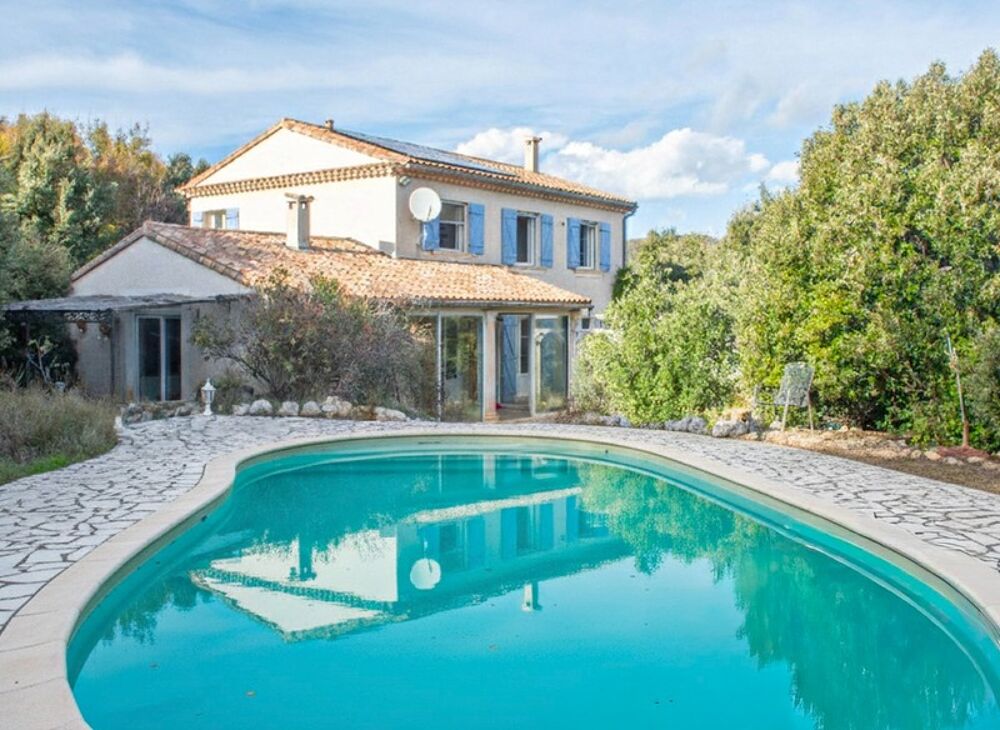 PARDAILHAN  MAISON FAMILIALE  5 PIÈCES  PISCINE  VÉRANDA  TERRAIN CLOS 4973M²  PANNEAUX SOLAIRES  CALME  CLIMATISATION 