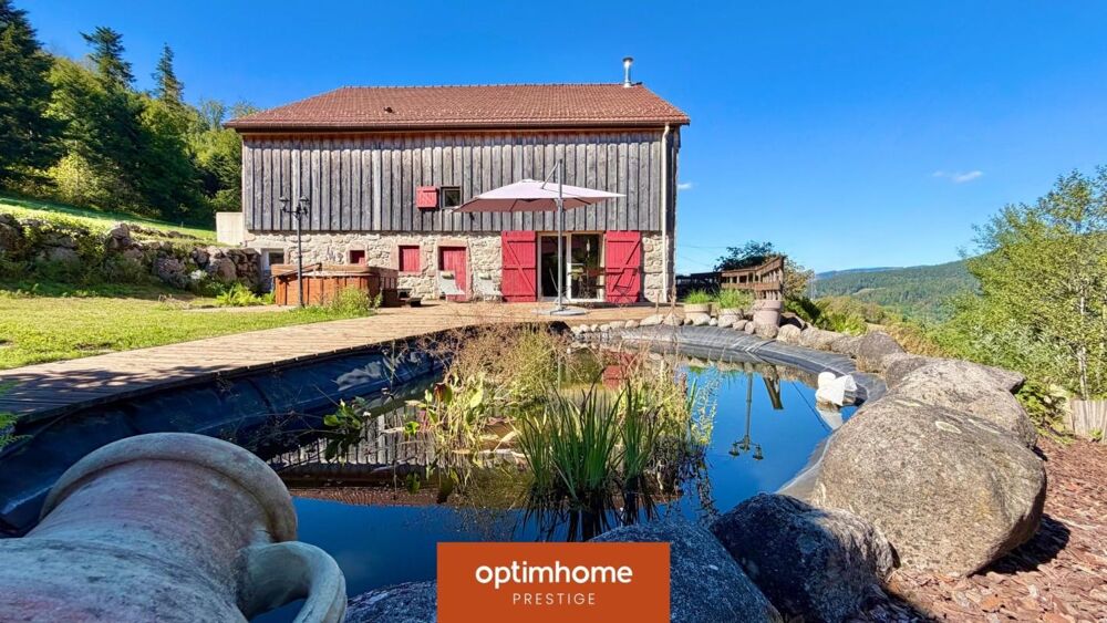 Ferme vosgienne en pierre de 209 m²  entièrement rénovée  1,3 hectare  vue montagne  vendue meublée