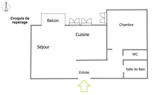  Appartement � vendre 2 pi�ces 60 m�