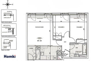  Appartement � vendre 3 pi�ces 60 m�