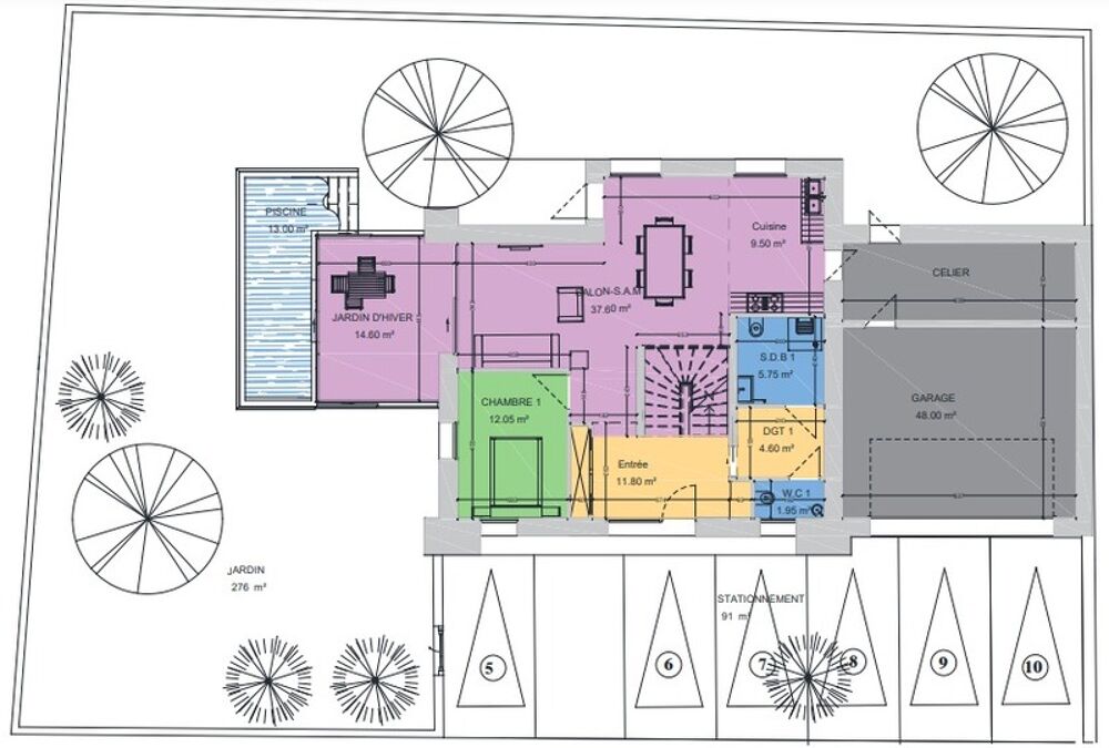 Dpt Moselle (57), à vendre CUVRY maison P7 de 170,35 m² - Piscine