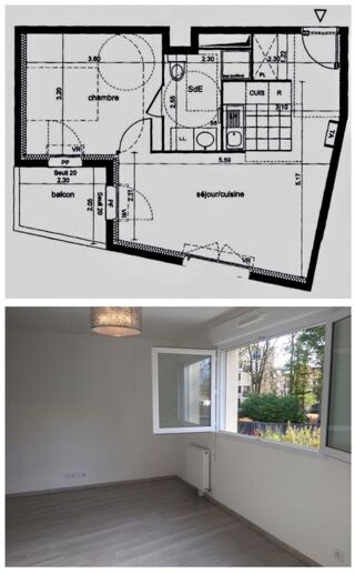  Appartement � louer 2 pi�ces 39 m�