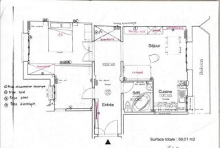  Appartement � vendre 3 pi�ces 58 m�