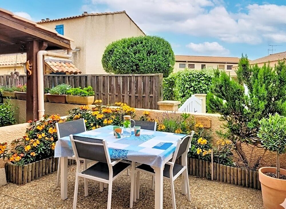 Narbonne Plage ? Pavillon T3 meublé à 400 m de la plage avec terrasse, climatisation et parking privatif
