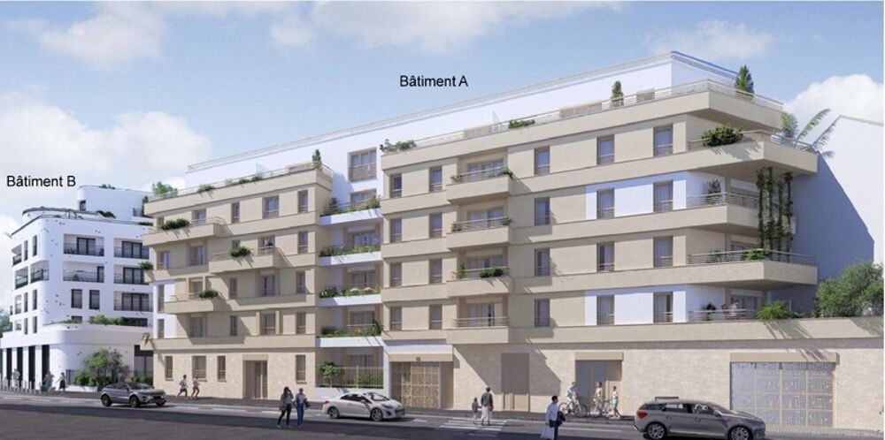appartement T5 neuf à vendre ASNIERES SUR SEINE (92), surface hab. 96.36 m2 + balcon 8.43 m2 + park s-sol