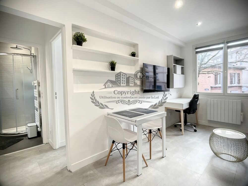 Location Appartement SPACIEUX T1 MEUBLE 28.05 m² avec espace nuit ( lit double 160 cm avec dressing) Lyon 3