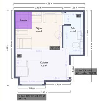  Appartement � louer 2 pi�ces 27 m�