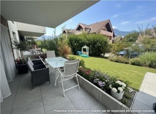 Vente Appartement SAINT-JORIOZ  BEL APPARTEMENT TRAVERSANT 3 PIÈCES EN REZ-DE-JARDIN AVEC TERRASSE ET JARDIN PRIVATIF Saint jorioz