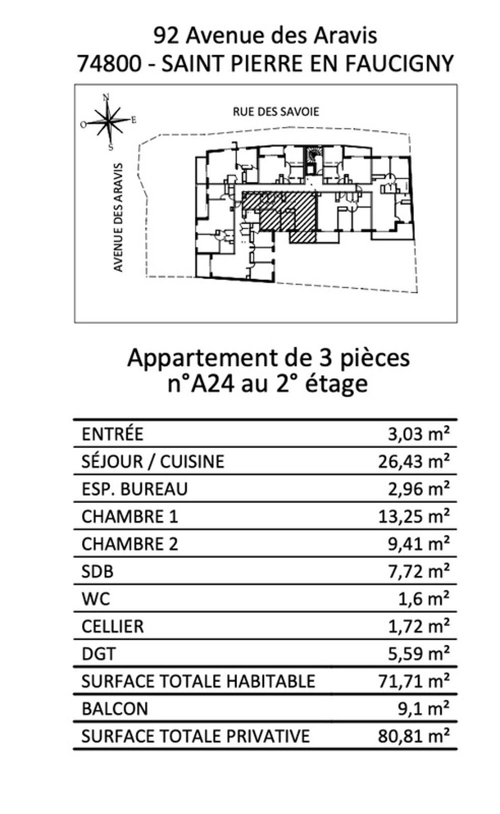 Vente Appartement Dpt Haute Savoie (74),  vendre SAINT PIERRE EN FAUCIGNY appartement T3 de 71,71 m - Terrasse, garages Saint pierre en faucigny