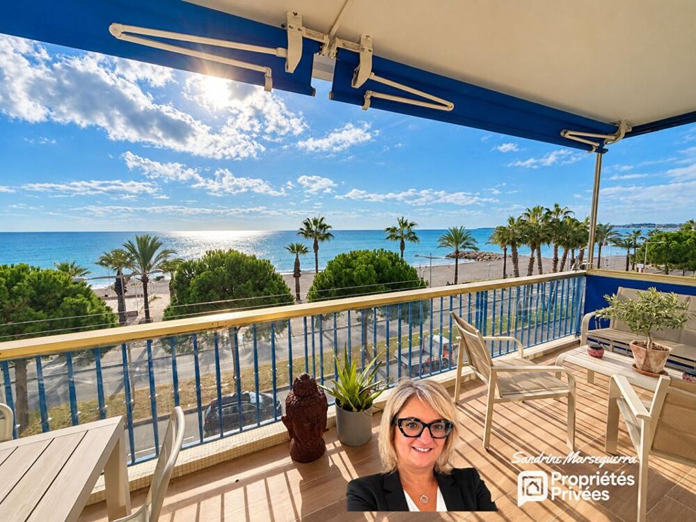 Vente Appartement FRONT DE MER  3 PIÈCES  Terrasse  Piscine Cagnes sur mer