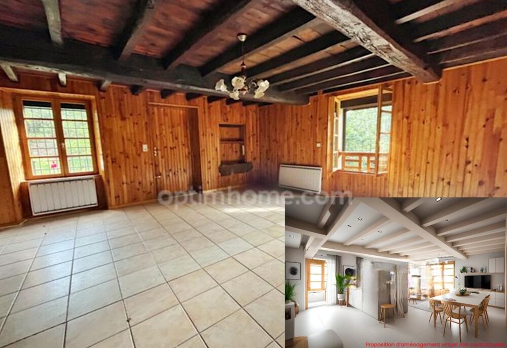 Valsonne (69170)  Maison 180m² à rénover sur terrain boisé 3300m²  Ancien Gîte de France  Proche Tarare et Lyon