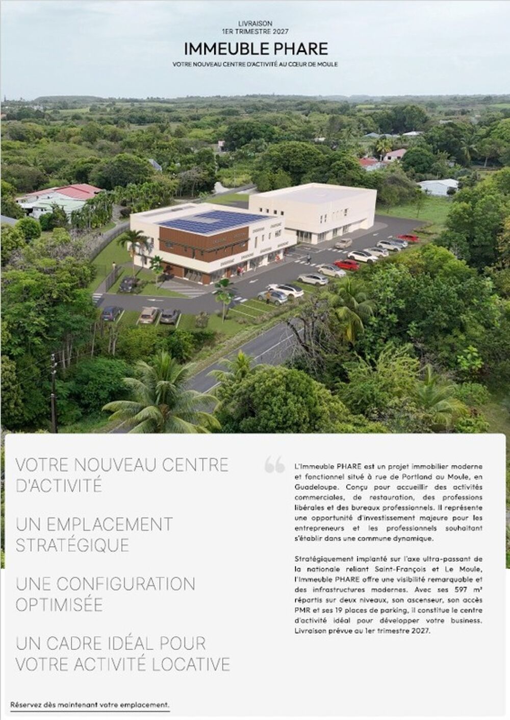   EN EXCLUSIVITE - A LOUER – LOCAUX COMMERCIAUX & PROFESSIONNELS – LE MOULE (QUARTIER PORTLAND) 